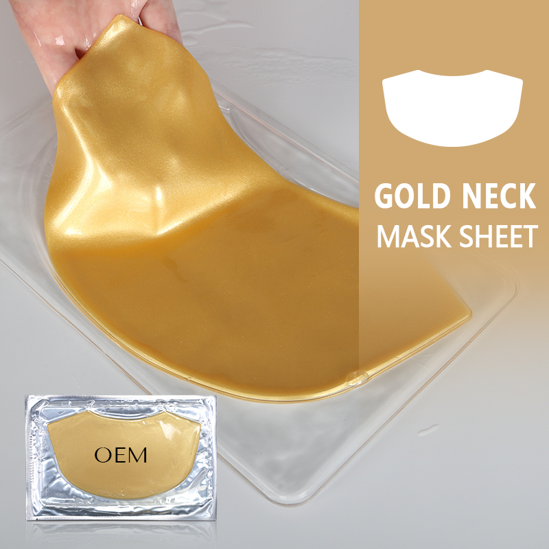 Korean Collagen Face and Neck Mask Sheet Firming Golden Neck Wrinkle Patches - 2